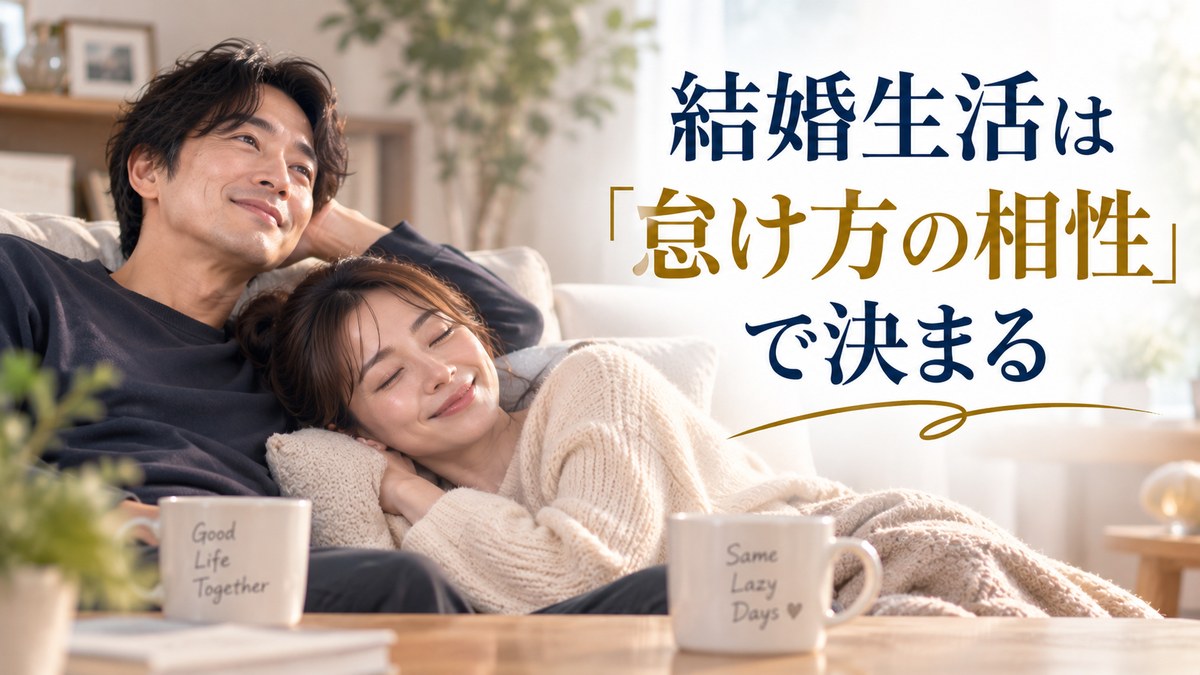 結婚生活は「怠け方の相性」で決まる
