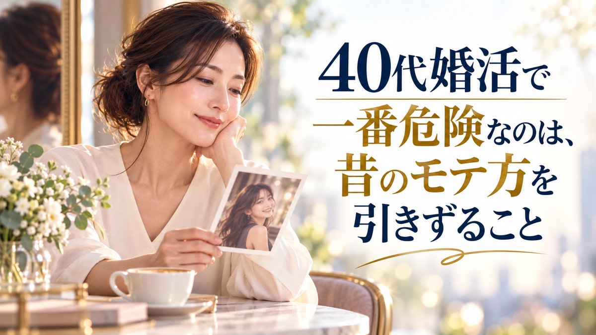 40代婚活で一番危険なのは、昔のモテ方を引きずること