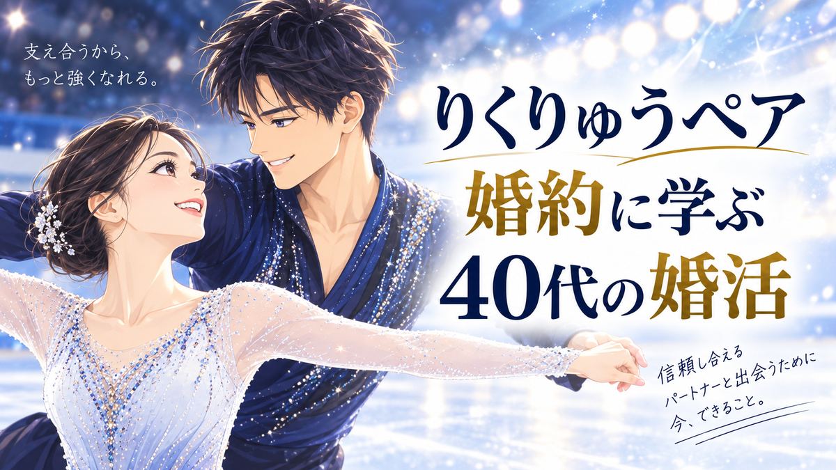 りくりゅうペア婚約に学ぶ40代の婚活