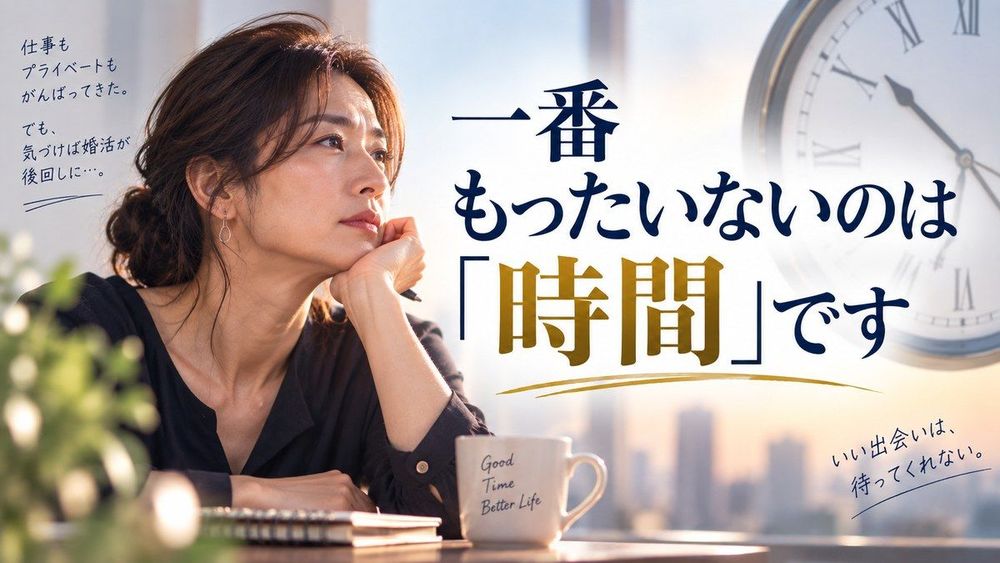 一番もったいないのは「時間」です