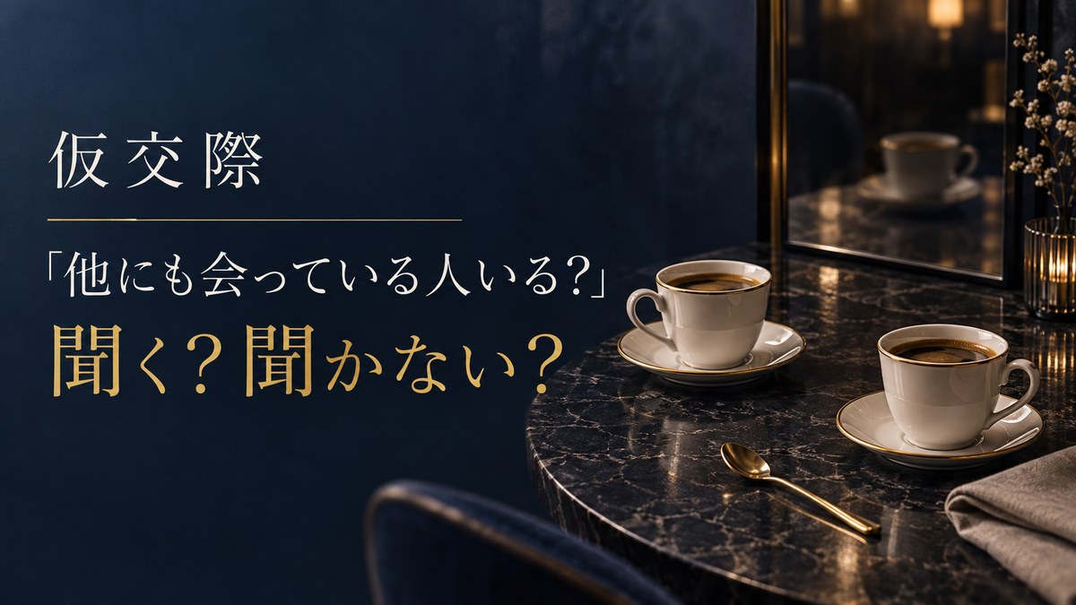 仮交際「他にも会っている人いる？」聞く？聞かない？