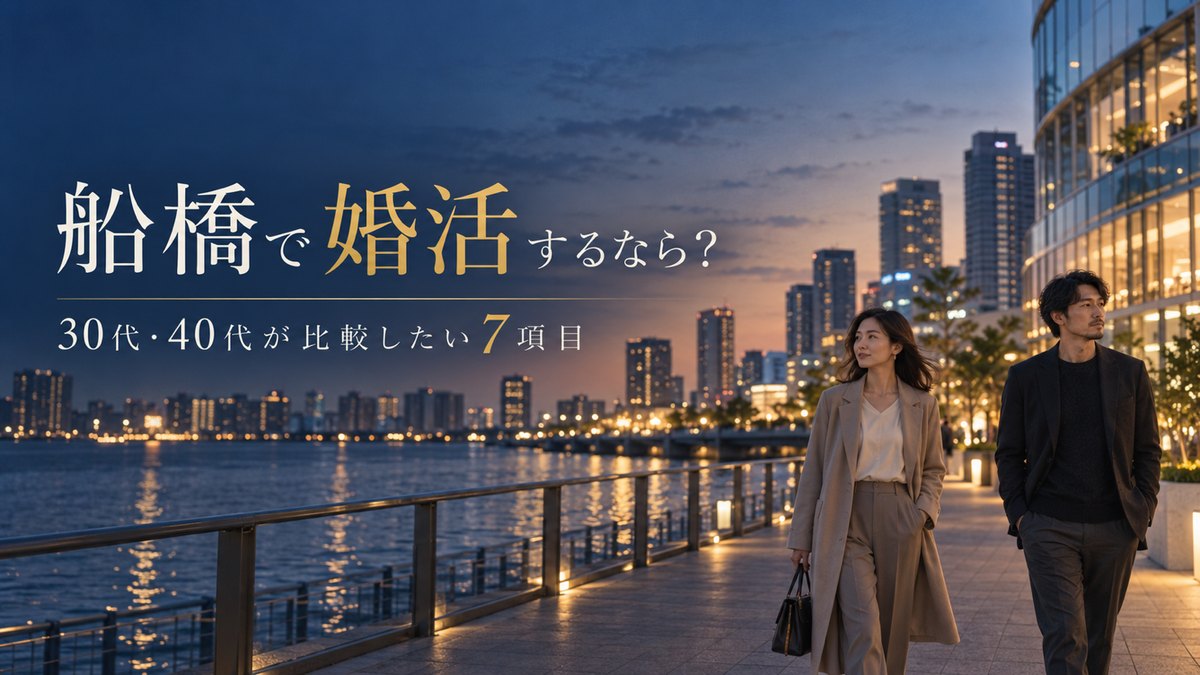 船橋で婚活するなら？30代・40代が比較したい7項目