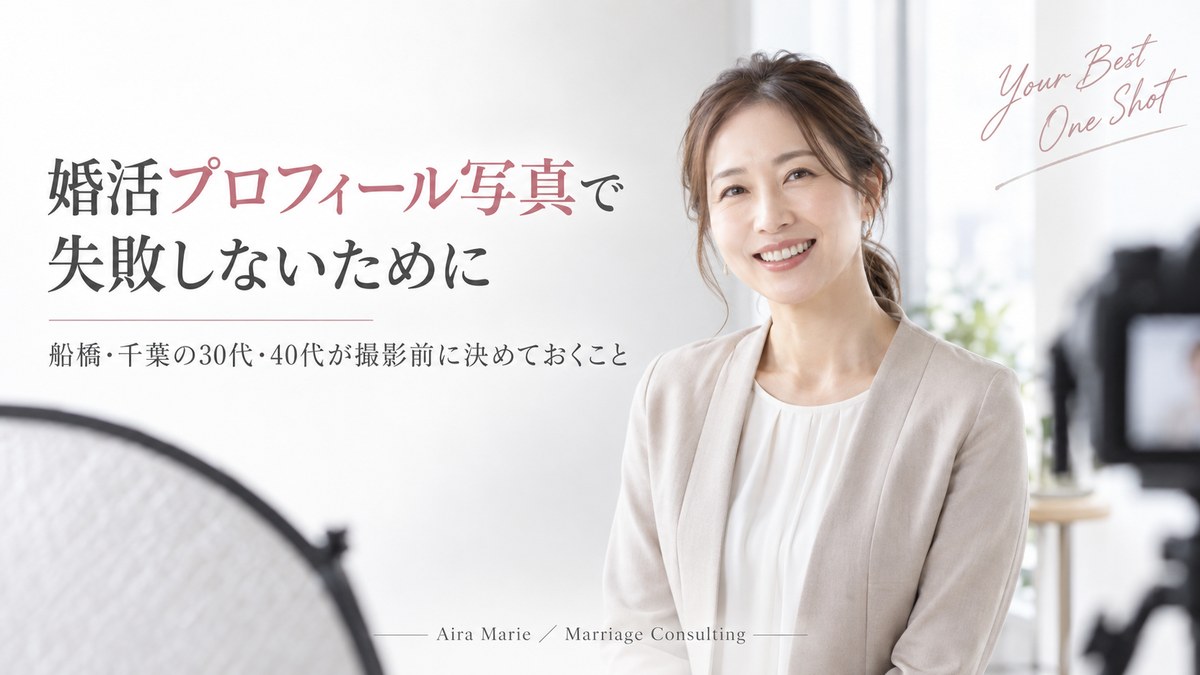 婚活プロフィール写真で失敗しないために｜船橋・千葉の30代・40代が撮影前に決めておくこと