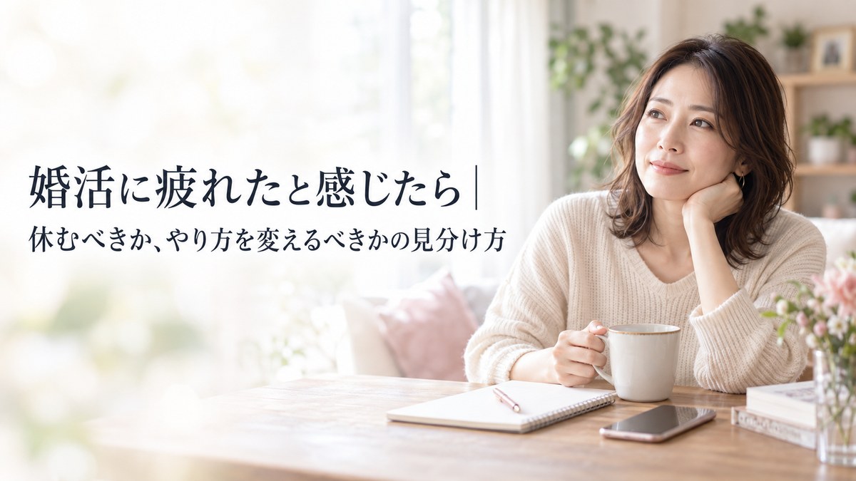 婚活に疲れたと感じたら|休むべきか、やり方を変えるべきかの見分け方