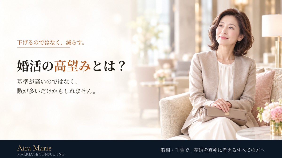 婚活の高望みとは？基準が高いのではなく、数が多いだけかもしれません
