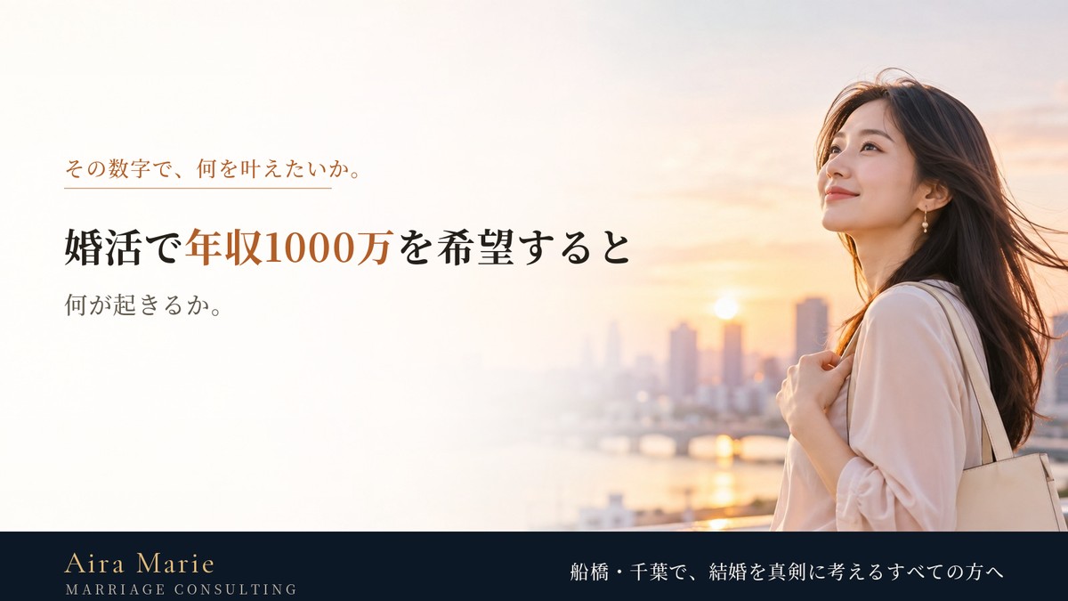 婚活で年収1000万を希望すると、何が起きるか