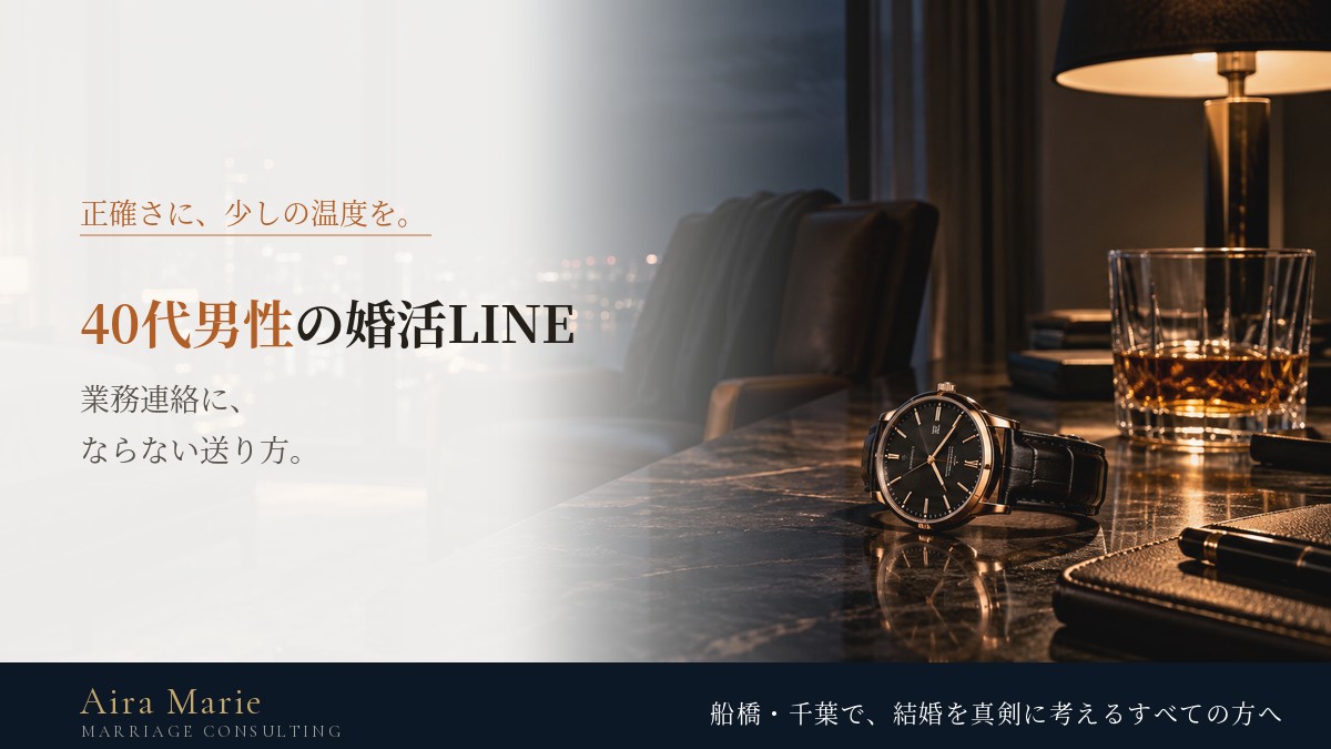 40代男性の婚活LINE｜業務連絡にならない送り方