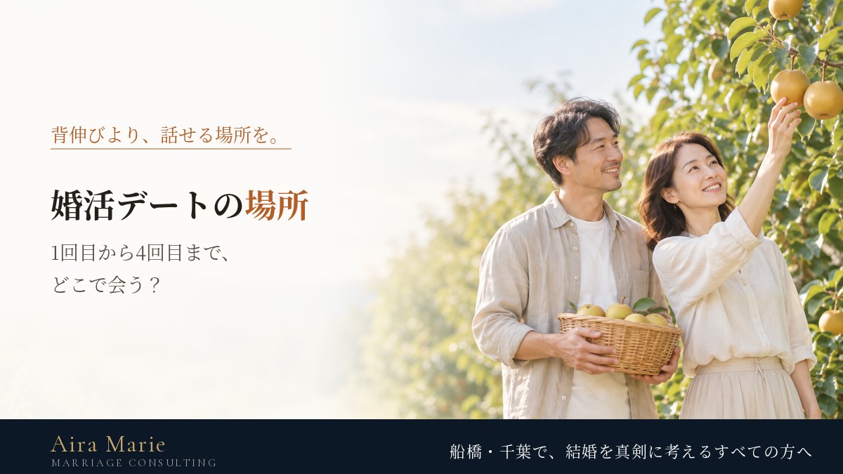 婚活デートの場所|1回目から4回目まで、どこで会う?