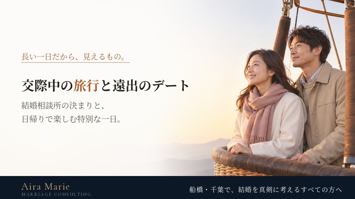結婚相談所の交際中、旅行はいつから？｜泊まりは成婚後、日帰りで楽しむ遠出デート