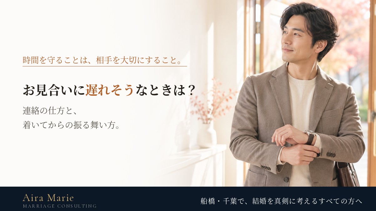 お見合いに遅刻しそうなときは？｜連絡の仕方と、着いてからのお詫び・時間のマナー