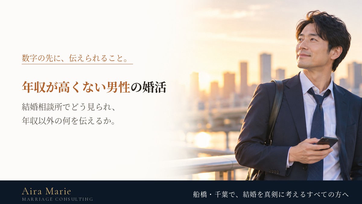 年収が高くない男性の婚活｜結婚相談所でどう見られ、年収以外の何を伝えればいいのか