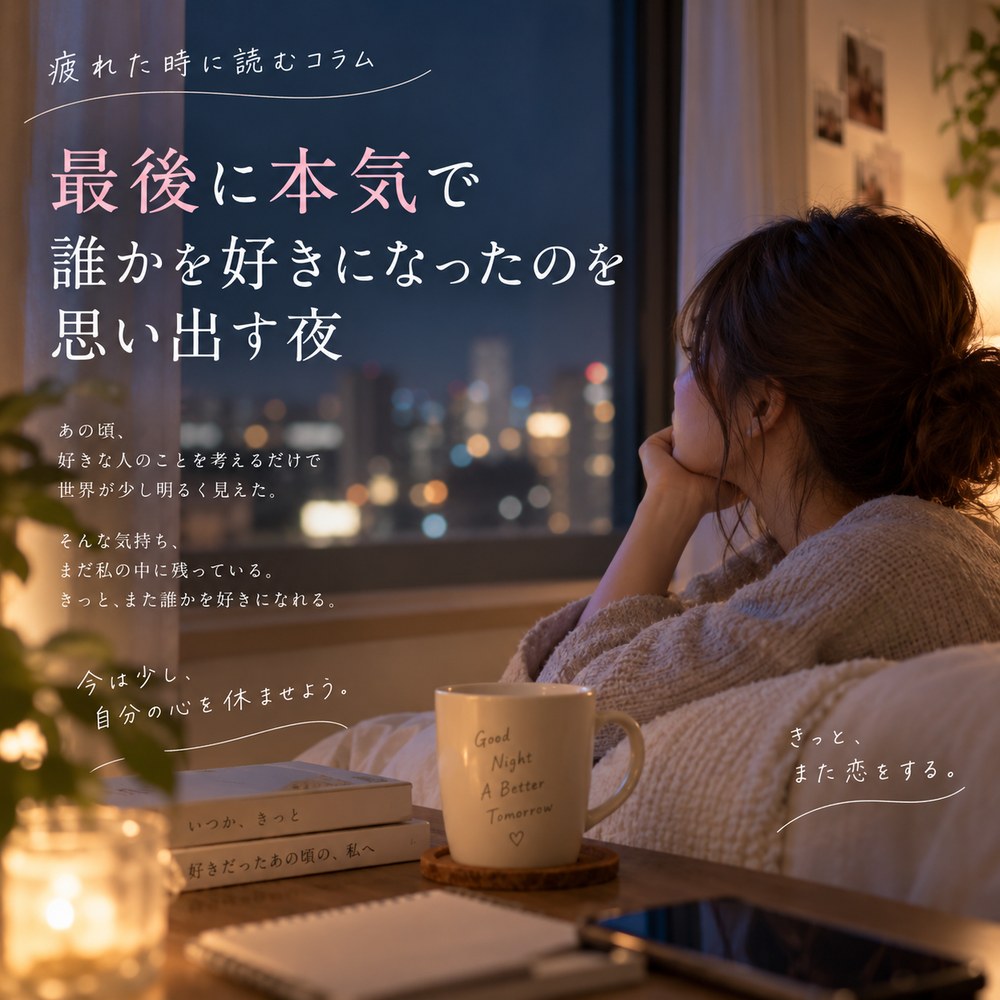 最後に本気で誰かを好きになったのを思い出す夜