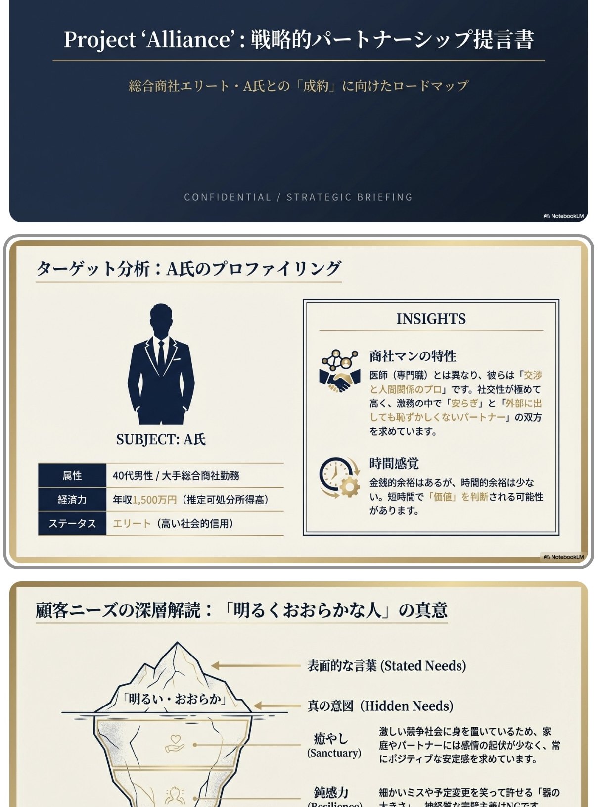 お見合い戦略レポートのサンプル